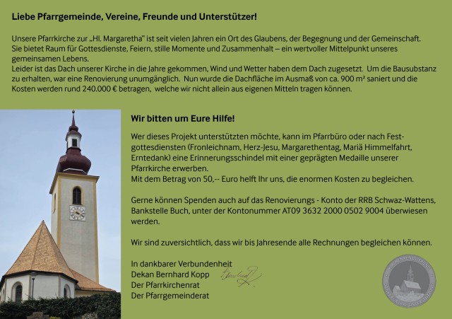 Dachsanierung Pfarrkirche