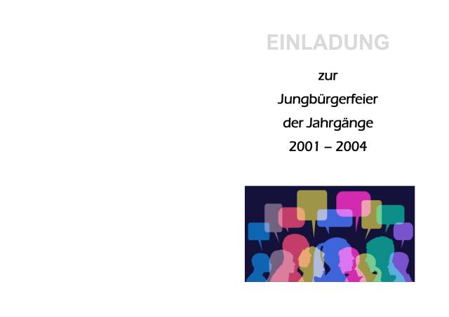 Jungbürgerfeier, Samstag 5. November, 19.00 Uhr Längenfeld