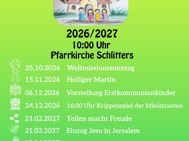 Termine Kinder- und Familiengottesdienste