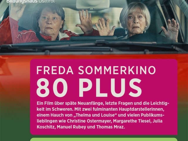 80 plus - Filmvorführung mit Popcorn und Umtrunk