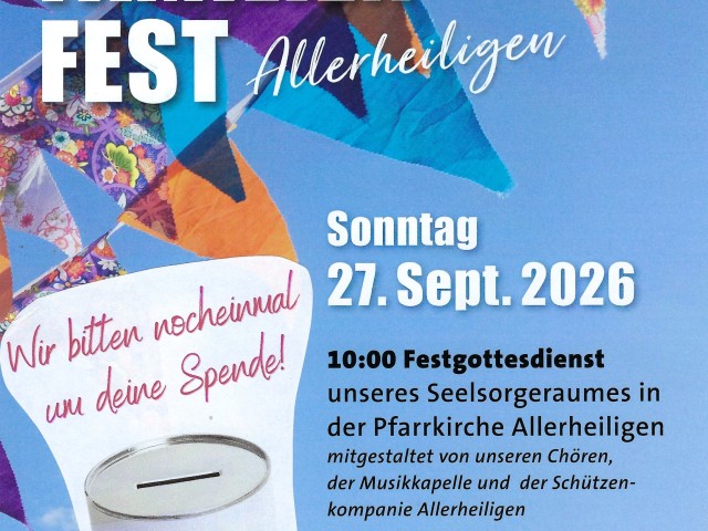 Pfarrfamilienfest am 27.9.2026