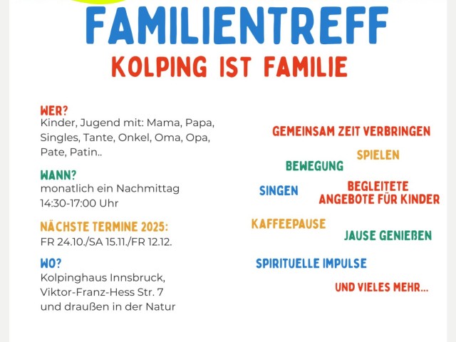 Kolping Familientreff am 15.11.2025