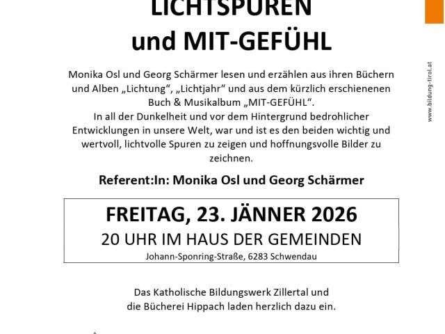 LICHTSPUREN und MIT-GEFÜHL